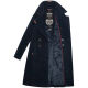 Navahoo Wooly Damen Trenchcoat Winter Mantel Navy Größe S - Gr. 36