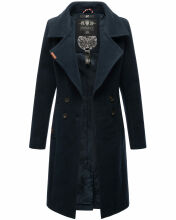 Navahoo Wooly Damen Trenchcoat Winter Mantel Navy Größe L - Gr. 40