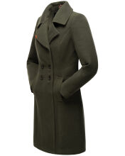 Navahoo Wooly Damen Trenchcoat Winter Mantel Dunkelgrün Größe XS - Gr. 34