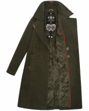 Navahoo Wooly Damen Trenchcoat Winter Mantel Dunkelgrün Größe XS - Gr. 34
