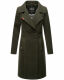 Navahoo Wooly Damen Trenchcoat Winter Mantel Dunkelgrün Größe XS - Gr. 34