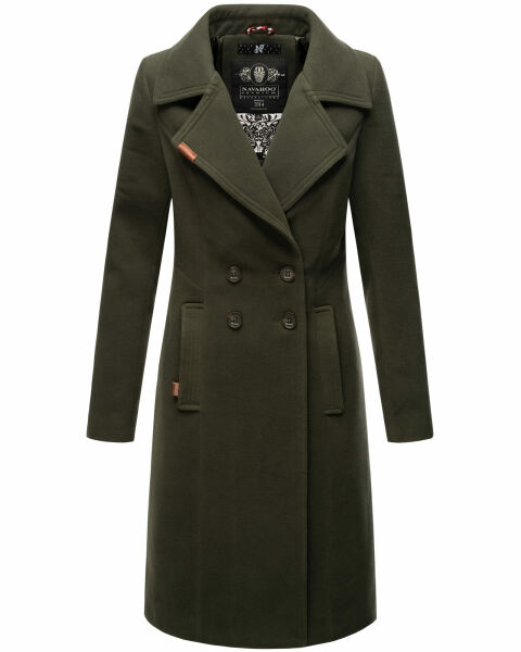 Navahoo Wooly Damen Trenchcoat Winter Mantel Dunkelgrün Größe M - Gr. 38