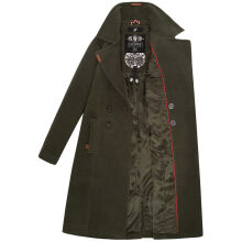 Navahoo Wooly Damen Trenchcoat Winter Mantel Dunkelgr&uuml;n Gr&ouml;&szlig;e XL - Gr. 42