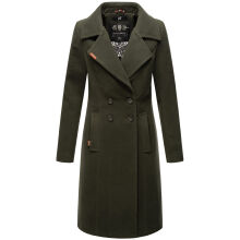 Navahoo Wooly Damen Trenchcoat Winter Mantel Dunkelgr&uuml;n Gr&ouml;&szlig;e XL - Gr. 42