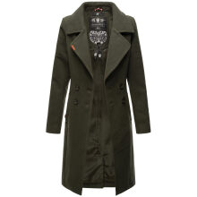 Navahoo Wooly Damen Trenchcoat Winter Mantel Dunkelgr&uuml;n Gr&ouml;&szlig;e XL - Gr. 42