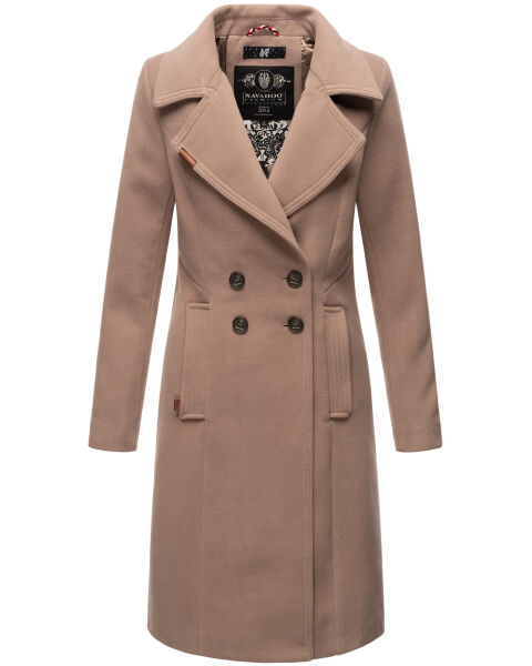 Navahoo Wooly Damen Trenchcoat Winter Mantel Taupe Größe XXXL - Gr. 46