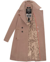 Navahoo Wooly Damen Trenchcoat Winter Mantel Taupe Größe XXXL - Gr. 46