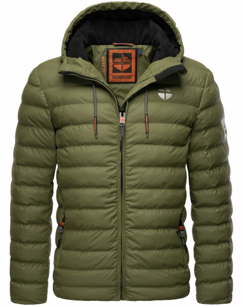 Stone Harbour Zaharoo wasserdichte Herren Regen Steppjacke Olivenblatt Größe XL - Gr. XL