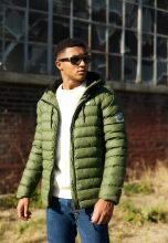 Stone Harbour Zaharoo wasserdichte Herren Regen Steppjacke Olivenblatt Größe XL - Gr. XL