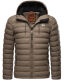Stone Harbour Zaharoo wasserdichte Herren Regen Steppjacke Stein Braun Größe S - Gr. S