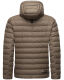 Stone Harbour Zaharoo wasserdichte Herren Regen Steppjacke Stein Braun Größe S - Gr. S