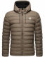 Stone Harbour Zaharoo wasserdichte Herren Regen Steppjacke Stein Braun Größe XXL - Gr. 2XL