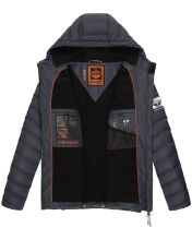 Stone Harbour Zaharoo wasserdichte Herren Regen Steppjacke Stein Blau Größe S - Gr. S