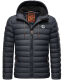Stone Harbour Zaharoo wasserdichte Herren Regen Steppjacke Stein Blau Größe S - Gr. S