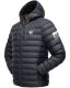 Stone Harbour Zaharoo wasserdichte Herren Regen Steppjacke Stein Blau Größe S - Gr. S