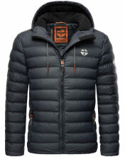 Stone Harbour Zaharoo wasserdichte Herren Regen Steppjacke Stein Blau Gr&ouml;&szlig;e XXXL - Gr. 3XL