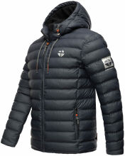 Stone Harbour Zaharoo wasserdichte Herren Regen Steppjacke Stein Blau Gr&ouml;&szlig;e XXXL - Gr. 3XL