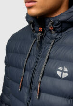 Stone Harbour Zaharoo wasserdichte Herren Regen Steppjacke Stein Blau Gr&ouml;&szlig;e XXXL - Gr. 3XL