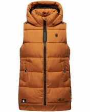 Marikoo Zarinaa Damen Weste Steppweste Ärmellose Jacke Cinnamon Größe XS - Gr. 34