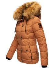 Navahoo Zoja Damen gesteppte Jacke mit Teddyfell Cinnamon Gr&ouml;&szlig;e XS - Gr. 34