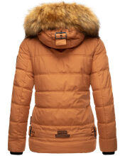 Navahoo Zoja Damen gesteppte Jacke mit Teddyfell Cinnamon Gr&ouml;&szlig;e XS - Gr. 34