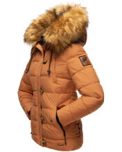 Navahoo Zoja Damen gesteppte Jacke mit Teddyfell Cinnamon Gr&ouml;&szlig;e XS - Gr. 34