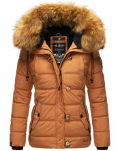 Navahoo Zoja Damen gespteppte Jacke mit Teddyfell Cinnamon Größe L - Gr. 40