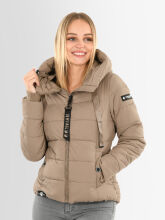 Navahoo Amayaa Damen Winterjacke B930 Taupe Größe XS - Gr. 34