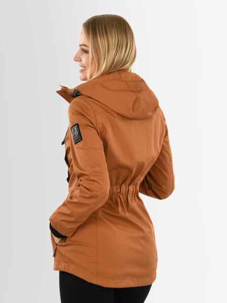 MARIKOO Babetaa overgangsparka voor dames, licht, met capuchon, Prc, XS-XXL, blauw, S