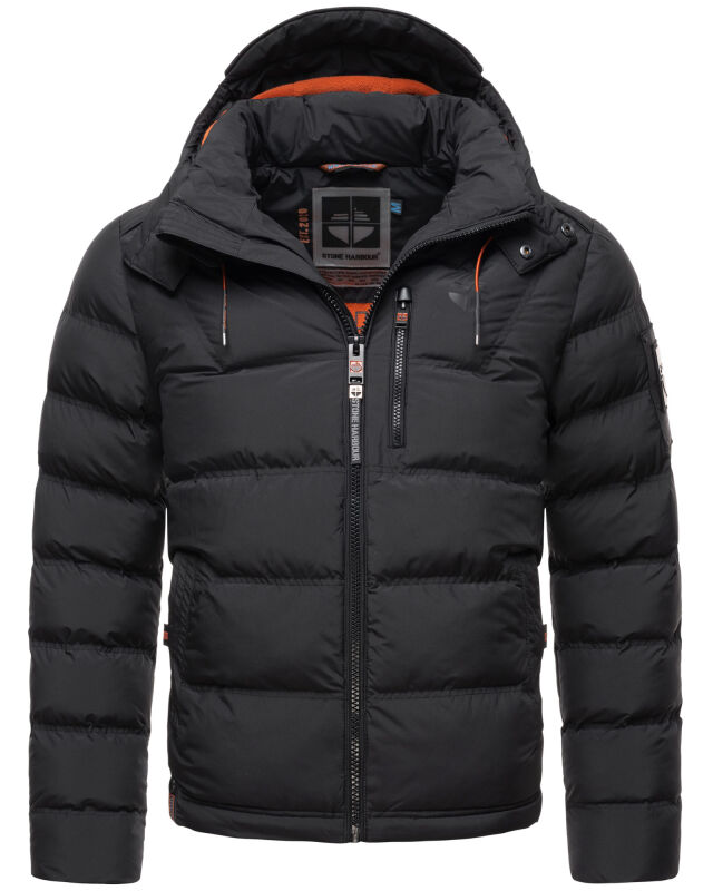 Stone Harbour Arvidoo Herren Winter Steppjacke Schwarz