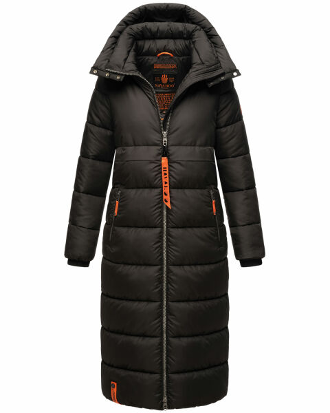 Navahoo Kristallblume Damen Winterjacke lang B926 Schwarz Größe S - Gr. 36