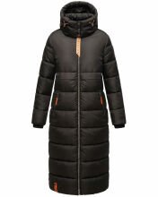 Navahoo Kristallblume Damen Winterjacke lang B926 Schwarz Größe S - Gr. 36