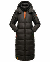 Navahoo Kristallblume Damen Winterjacke lang B926 Schwarz Größe S - Gr. 36