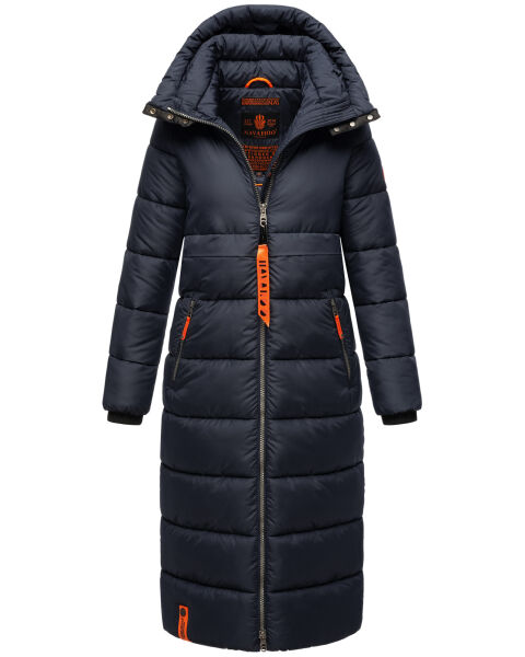 Navahoo Kristallblume Damen Winterjacke lang B926 Navy Größe L - Gr. 40