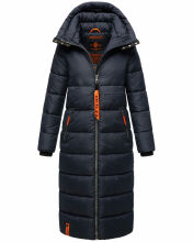 Navahoo Kristallblume Damen Winterjacke lang B926 Navy...