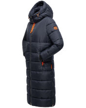 Navahoo Kristallblume Damen Winterjacke lang B926 Navy Gr&ouml;&szlig;e XL - Gr. 42