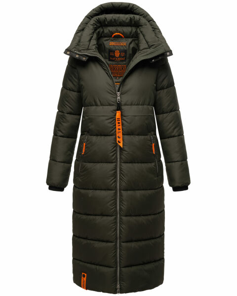 Navahoo Kristallblume Damen Winterjacke lang B926 Dark Olive Größe M - Gr. 38