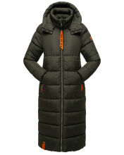 Navahoo Kristallblume Damen Winterjacke lang B926 Dark Olive Größe M - Gr. 38