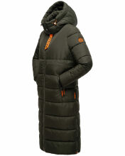 Navahoo Kristallblume Damen Winterjacke lang B926 Dark Olive Größe M - Gr. 38