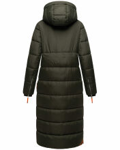 Navahoo Kristallblume Damen Winterjacke lang B926 Dark Olive Größe M - Gr. 38
