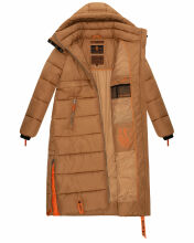 Navahoo Kristallblume Damen Winterjacke lang B926 Camel Größe L - Gr. 40