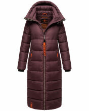 Navahoo Kristallblume Damen Winterjacke lang B926 Weinrot...