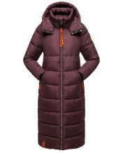 Navahoo Kristallblume Damen Winterjacke lang B926 Weinrot Größe M - Gr. 38