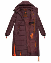 Navahoo Kristallblume Damen Winterjacke lang B926 Weinrot Größe M - Gr. 38