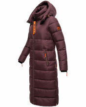 Navahoo Kristallblume Damen Winterjacke lang B926 Weinrot Gr&ouml;&szlig;e XL - Gr. 42