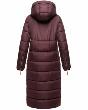 Navahoo Kristallblume Damen Winterjacke lang B926 Weinrot Gr&ouml;&szlig;e XL - Gr. 42