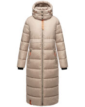 Navahoo Kristallblume Damen Winterjacke lang B926 Taupe Größe XS - Gr. 34