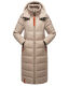 Navahoo Kristallblume Damen Winterjacke lang B926 Taupe Größe XS - Gr. 34