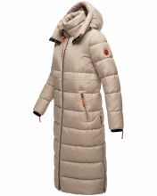 Navahoo Kristallblume Damen Winterjacke lang B926 Taupe Größe XL - Gr. 42