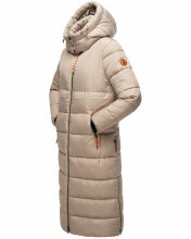 Navahoo Kristallblume Damen Winterjacke lang B926 Taupe Größe XL - Gr. 42